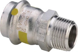 VIEGA Viega Sanpress Inox G-Übergangsstück 0211 (Gas) in d22 x R1/2 Edelstahl   – 486 747