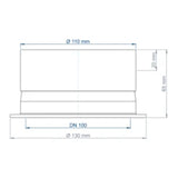 POLOPLAST PO Shuttering Aid for Ceiling Socket POLO-KWL DN 100, Distribution System DN 75 – 01714