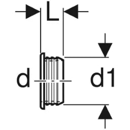 GEBERIT GE Steckdichtung Siphonanschlusswinkel d58/50mm   – 153.566.16.1
