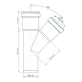 POLOPLAST PP Branch Fitting POLO-KAL NG DN 32/32/45Degree – 02200