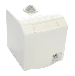 PC ELECTRIC CEE Design Aufputzsteckdose 16A 5p 6h IP44, RAL9016 verkehrsweiß   – 865-6V