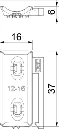 OBO Universal Counter Tray combinable to double tray 12-16mm Polypropylene light grey – 1198016
