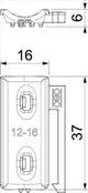 OBO Universal Counter Tray combinable to double tray 12-16mm Polypropylene light grey – 1198016