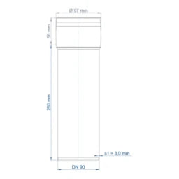 POLOPLAST PO Single Socket Pipe POLO-KAL XS DN 90/250 – 102071