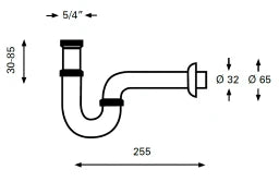 FERTINGER RF WT-Röhrensifon 5/4"  – RF72R