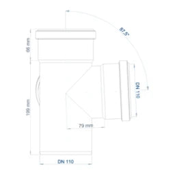 POLOPLAST PO Double Branch Elbow POLO-KAL NG DN 110/110/110/87 Degrees - 02275
