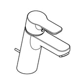 KLUDI Kludi Pure&Easy Basin Mixer 100 DN15 with Metal Waste — 372900565