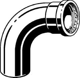 VIEGA Viega 90-degree elbow with SC Prestabo 1116.1XL in 76.1mm galvanized steel – 597 658