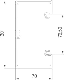 OBO Device Installation Trunking with Base Perforation 70x13 0x2000 Polyvinyl Chloride Pure White RAL 9010 – 6274500