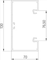 OBO Device Installation Trunking with Base Perforation 70x13 0x2000 Polyvinyl Chloride Pure White RAL 9010 – 6274500