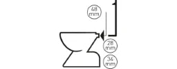 SCHMIDT STEDO UNIT CUFFS, WHITE D = 48, 31-34 PIPE – 100014