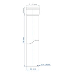 POLOPLAST PO Socket Pipe POLO-KAL XS DN 110/750 – 102049