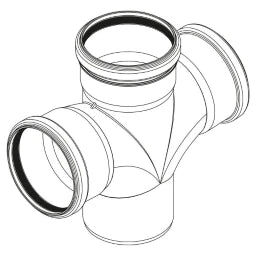 REHAU RAUPIANO PLUS Doppelabzweig DN 110/110/110, 87 Grad  – 11215541001