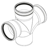 REHAU RAUPIANO PLUS Doppelabzweig DN 110/110/110, 87 Grad  – 11215541001