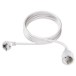 BACHMANN Extension Cord H05VV-F3G1.50mm² white 2.0m 3-pin – 341.200S