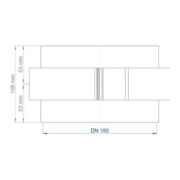 POLOPLAST PO ISO-Muffe POLO-KWL DN 160   – 03557