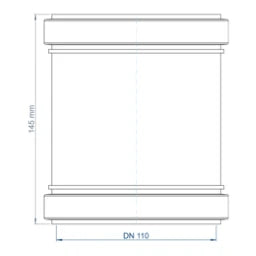POLOPLAST PO Überschiebmuffe POLO-KAL NG DN 110   – 02314