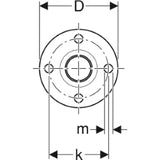 GEBERIT GE Mapress Edelstahl Flansch PN10/16 Einschubende d42mm   – 33747