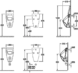VILLEROY&BOCH V&B Subway Absaug-Urinal für Deckel weiß   – 75130101