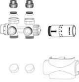 HEIMEIER Heimeier Multilux 4 - Set Halo Zweirohr- und Einrohr, weiß RAL 9016   – 9690-42.800