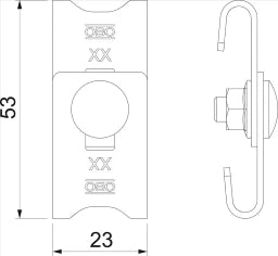OBO Corner connector for mesh cable tray, hot-dip galvanised steel – 6016715