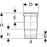 GEBERIT PE Long Sleeve for horizontal and vertical installation d 250mm with seal 371700 – 371.700.16.1