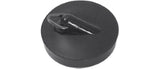 SCHMIDT STEDO VALVE PLUG PVC BLACK 38.5 MM WITH TRIANGULAR HANDLE – 800082