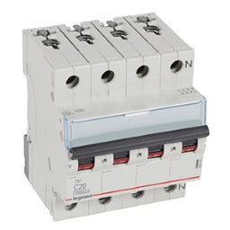 LEGRAND MCB 10kA C 20A/3-pole+N 4 modules – 404240