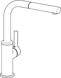HANSA Hansa Ronda Spültischmischer mit Auszugbrause mit Flexschläuche chrom   – 5491 2273