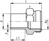 FISCHER GEORG GF Transition fitting PE100 d 32x1" IG SDR11 – 753910268