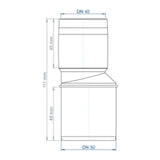 POLOPLAST PO Transition Pipe POLO-KAL XS DN 50/40 - 102282