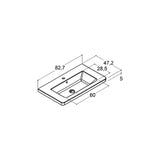 DANSANI Dansani WT Larghetto 82,7 cm Porzellan weiss  – 538508003