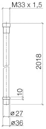 DORNBRACHT Dornbracht WaterTube Kneipp-Schlauch 2000mm weiß, chrom   – 28 285 979-00