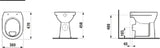 LAUFEN Laufen Pro Floor-standing Washdown WC Pan, 45cm Seat Height, horizontal outlet, white – H8259560000001