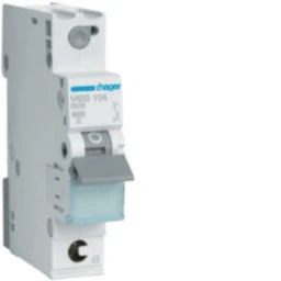 HAGER MCB 1-pole 6kA B-6A 1M QC – MBS106