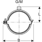 GEBERIT GE Silent-Pro Rohrschelle gedaemmt d110mm, M8/10  – 393.599.26.1