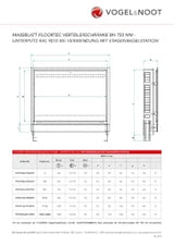 VOGEL&NOOT VN-FLOORTEC Manifold Cabinet H 750 mm 5-7 C Underfloor, RAL9010, for apartment no. – F9CFS07A7507070