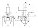ALIAXIS Frialen Druckanbohrarmatur Type DAA OEVGW-gepr.m.l.St.f.Wass.PN16 da  90x 32   – 612634