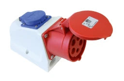 PC ELECTRIC COMBO CEE Wall Socket 16A 5p 6h with Schuko Socket, IP44 – 9215-6