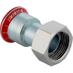 GEBERIT Geopress C-steel adapter with union nut brass d22mm x G3/4 galvanized – 25049