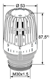 HEIMEIER Heimeier Thermostatkopf - K mit Fühler Behördenausführung  – 6020-00.500