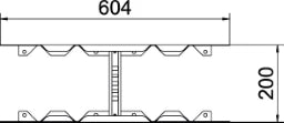 OBO Multifunktionsverbinder für Kabelleiter 60x200 Stahl bandverzinkt  – 6225710