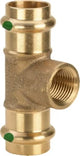 VIEGA Viega T-Stück mit SC Sanpress 2217.2 in 28mm x Rp1/2 x 28mm Siliziumbronze   – 119 768