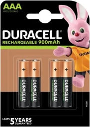 DURACELL Recharge Ultra NiMH Akku AAA 900 mAh HR03, 4er Blister   – 203822