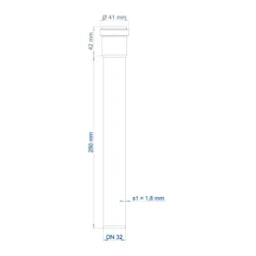 POLOPLAST PO Steckmuffenrohr POLO-KAL NG DN 32/250   – 02001