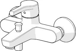 HANSA Hansa Hansapaleno Single lever bath mixer for wall mounting, chrome – 5645 2103