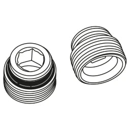REHAU REHAU Anschlussnippel-Set G 1/2 x G 3/4  – 12407111001