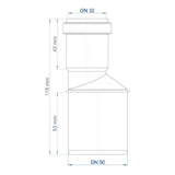 POLOPLAST PP Transition Pipe POLO-KAL NG DN 50/32 – 02281