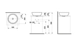 LAUFEN Laufen Pro Washbasin Bowl 42x42cm underside ground, with overflow, white – H8129620001091