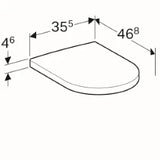 GEBERIT SANITAER Geberit iCon WC Seat with Lid, white – 574120000